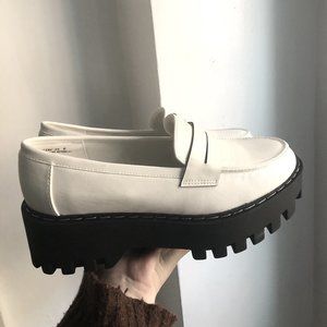 White Chunky Women's Loafers